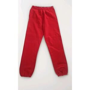 Vtg 90s Russell Athletic High Cotton Red Pocket Sweatpants Made In USA Size M/L